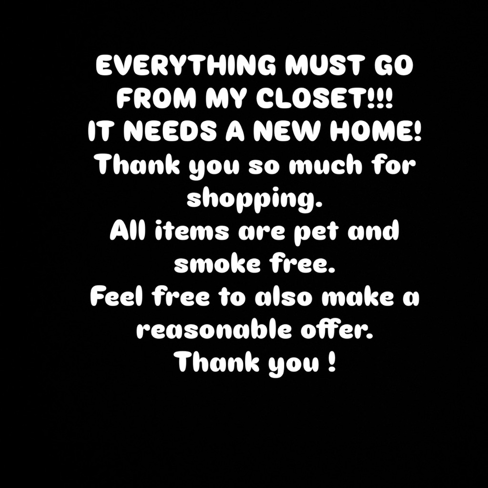 Closet Clear Out - Pet and Smoke Free Items